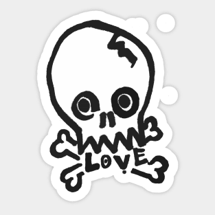 Love skull Sticker